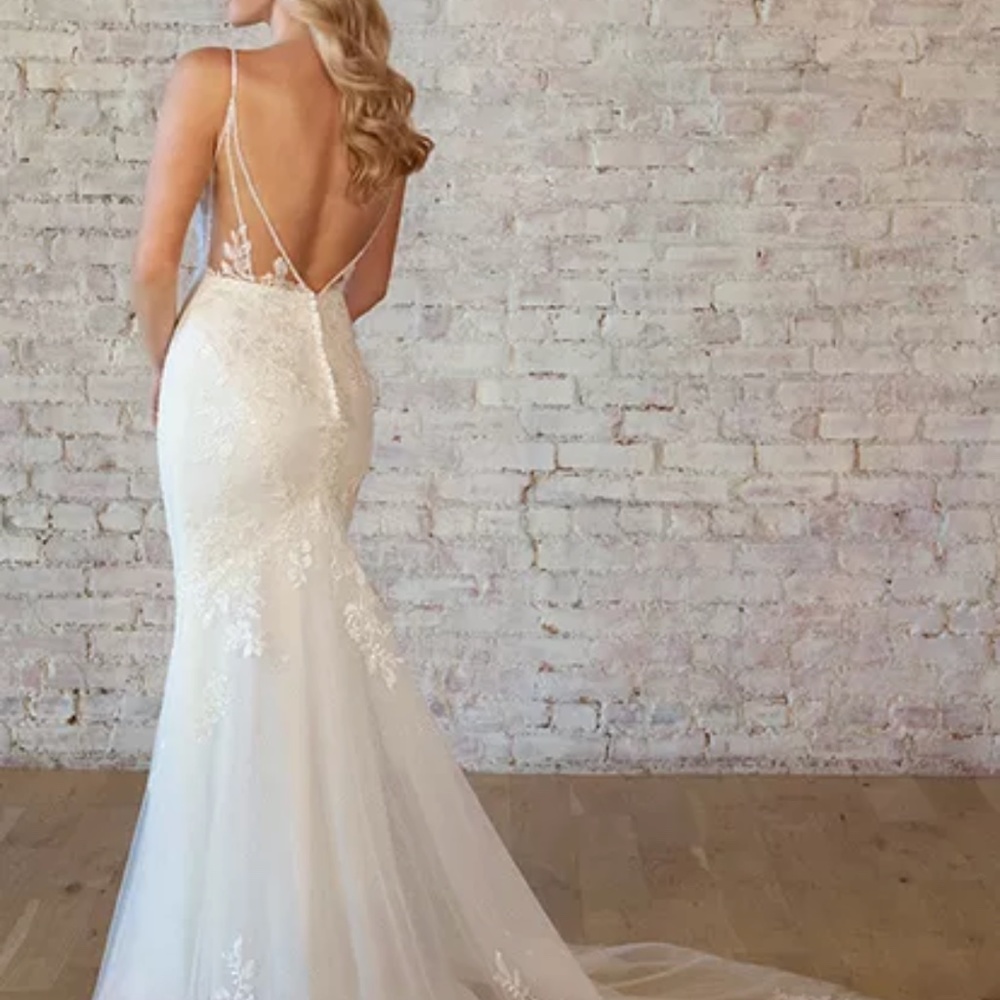 Stella York 7519 fit and flare wedding dress size 12 - Picture 7 of 10